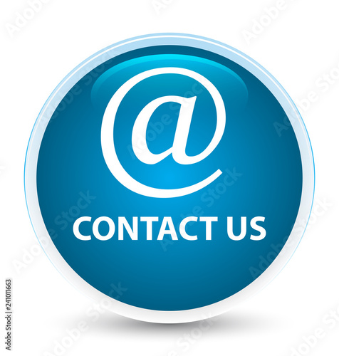 Contact us (email address icon) special prime blue round button