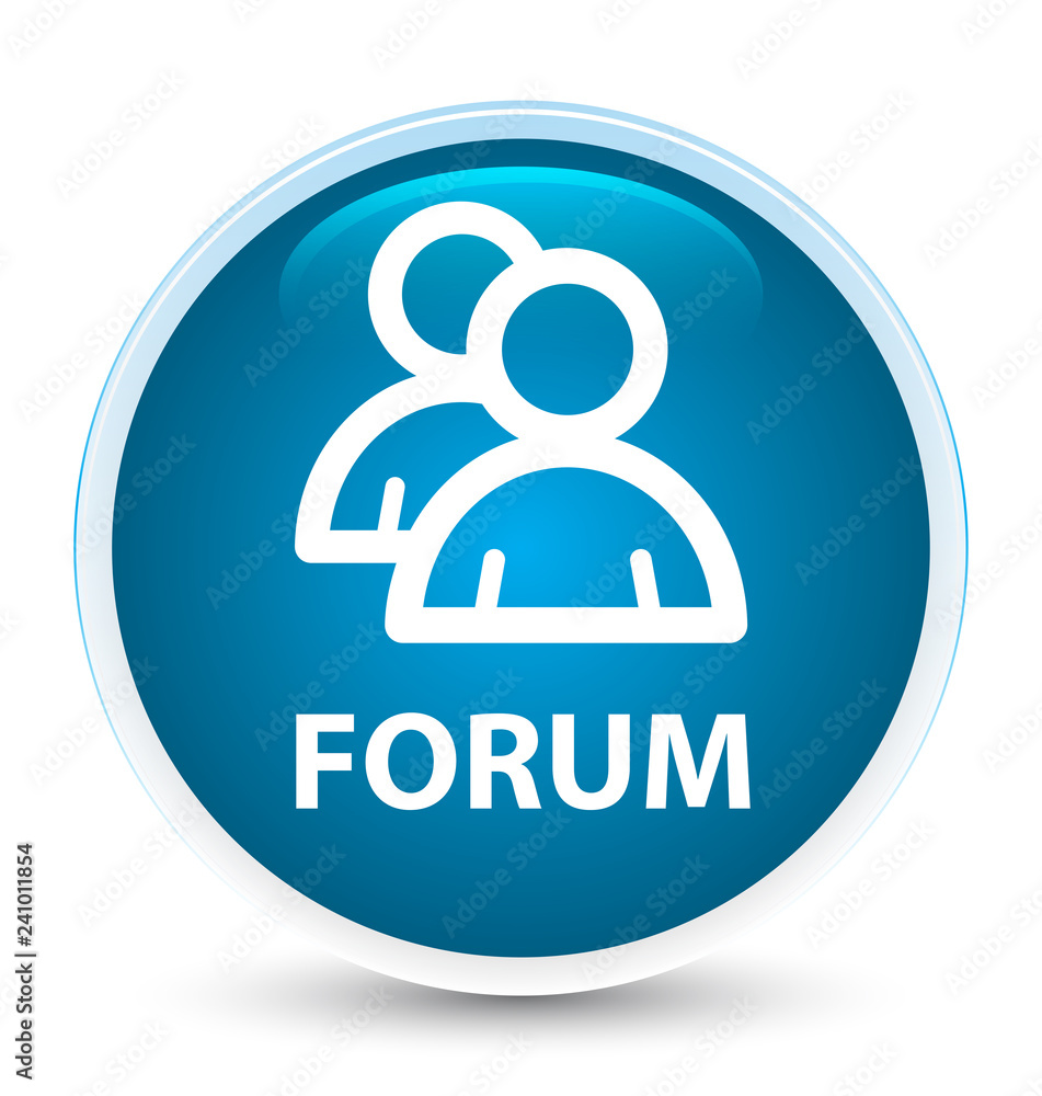 Forum (group icon) special prime blue round button Forum (group icon) special prime blue round button
