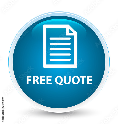 Free quote (page icon) special prime blue round button
