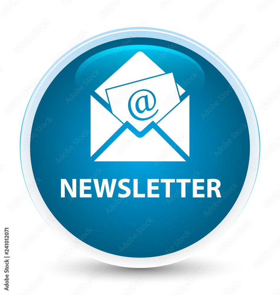 Newsletter special prime blue round button Newsletter special prime blue round button