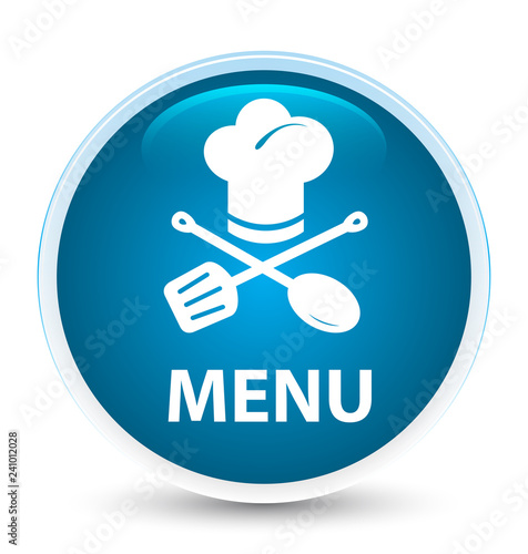Menu (restaurant icon) special prime blue round button