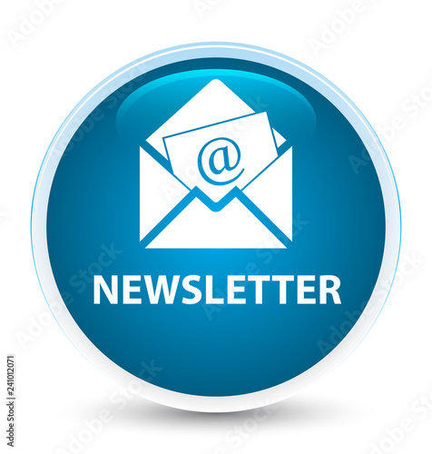 Newsletter special prime blue round button