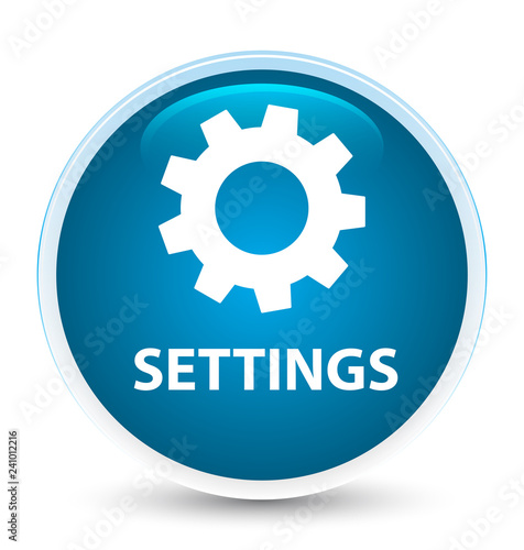 Settings special prime blue round button