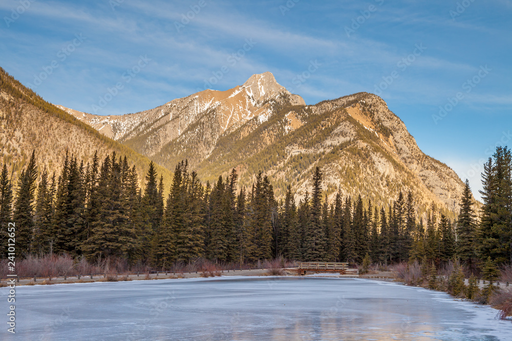 Mount Lorrete in Kananaskis in the Canadian Rocky Mountains, Alberta, Canada, in winter