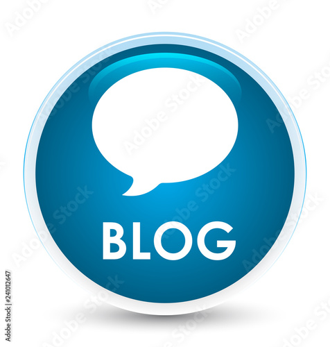 Blog (conversation icon) special prime blue round button