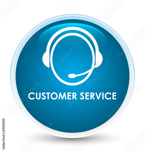 Customer service (customer care icon) special prime blue round button