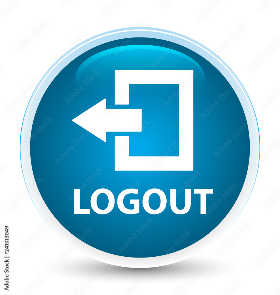 Logout special prime blue round button Logout special prime blue round button