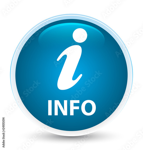 Info special prime blue round button