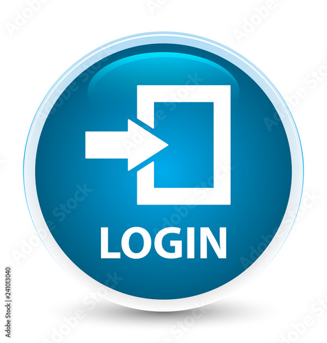 Login special prime blue round button