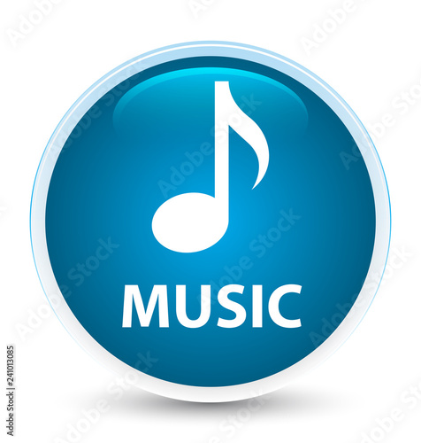 Music special prime blue round button