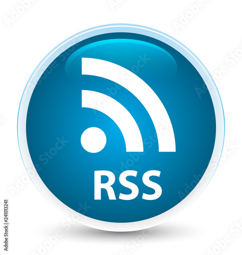 RSS special prime blue round button