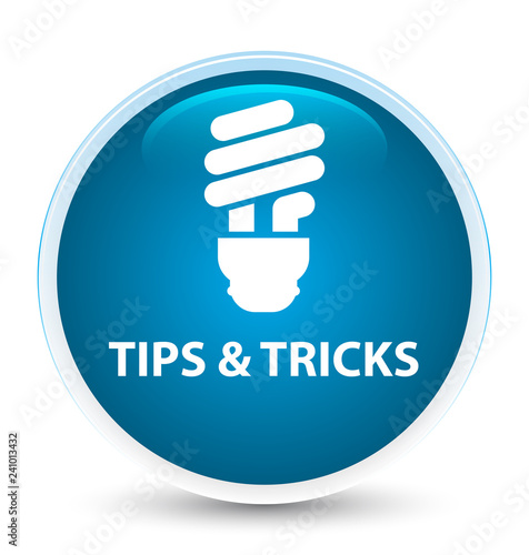 Tips and tricks (bulb icon) special prime blue round button