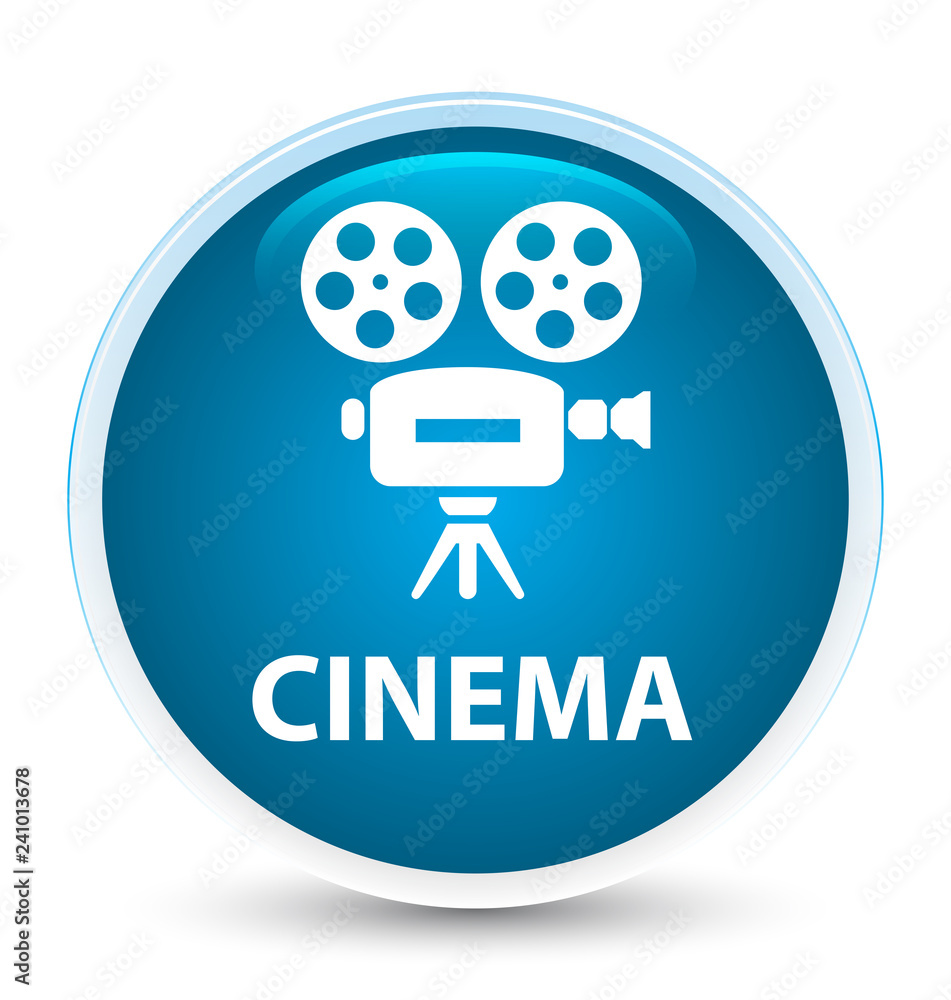 Cinema (video camera icon) special prime blue round button Cinema (video camera icon) special prime blue round button