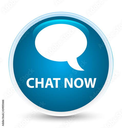 Chat now special prime blue round button