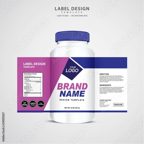 Bottle label, Package template design, Label design, mock up design label template