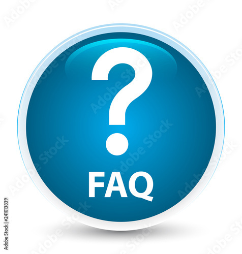 Faq (question icon) special prime blue round button