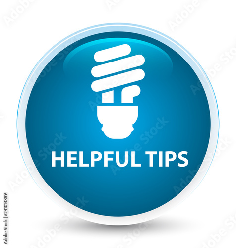 Helpful tips (bulb icon) special prime blue round button