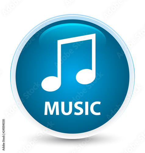 Music (tune icon) special prime blue round button