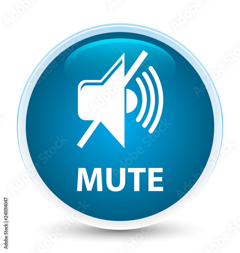 Mute special prime blue round button