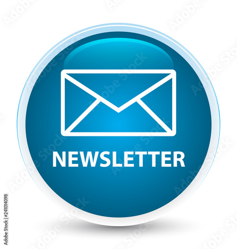 Newsletter special prime blue round button