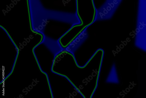 Light painting effect, laser light rays going through dark, abstract background