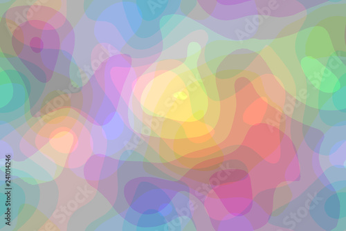 Dreamy curvy abstract background with pastel colors