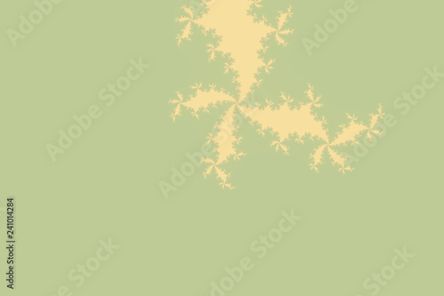 Julia fractal abstract geometrical wallpaper background with hypnotic shapes and Yellow Green colors