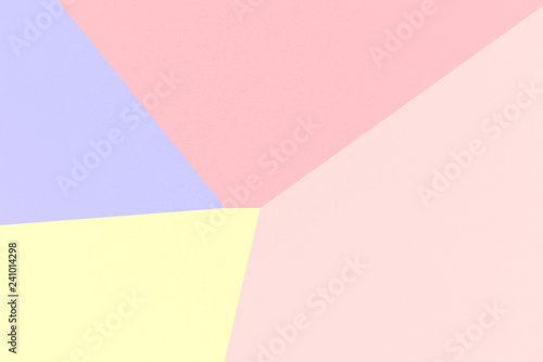 Rainbow Pastel abstract geometrical background with Melon, Tulip, Pastel Yellow, Maximum Blue Purple colors, watercolor paper texture