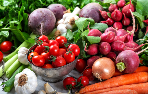 fresh vegetables and fruits