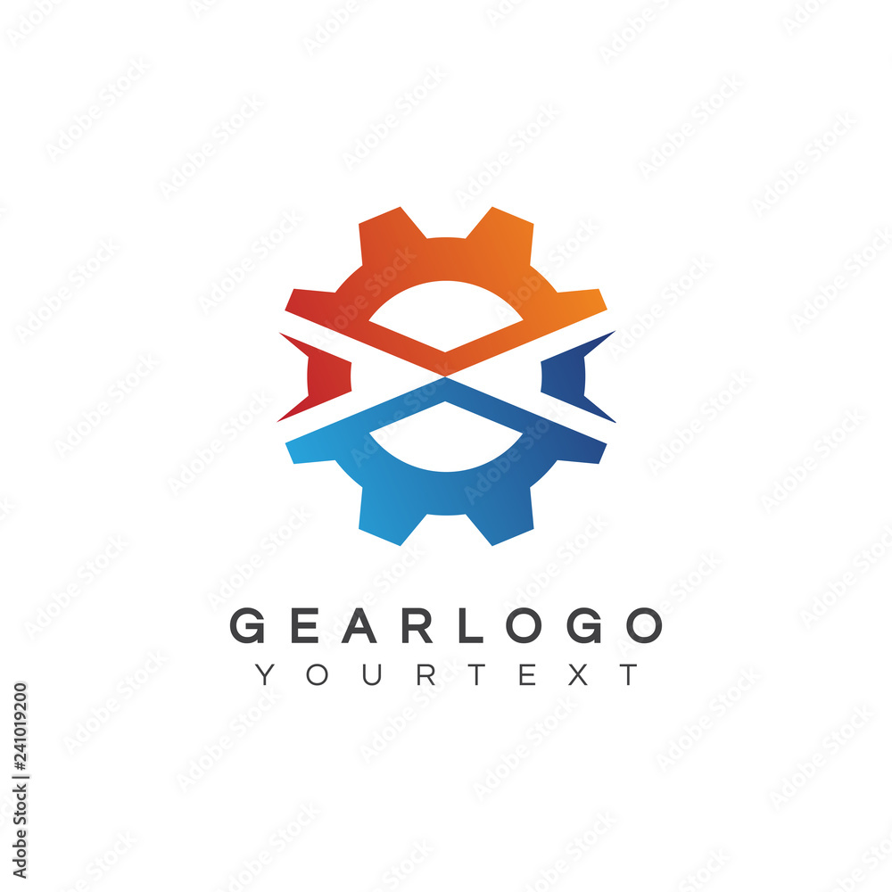 Fototapeta premium gear logo design