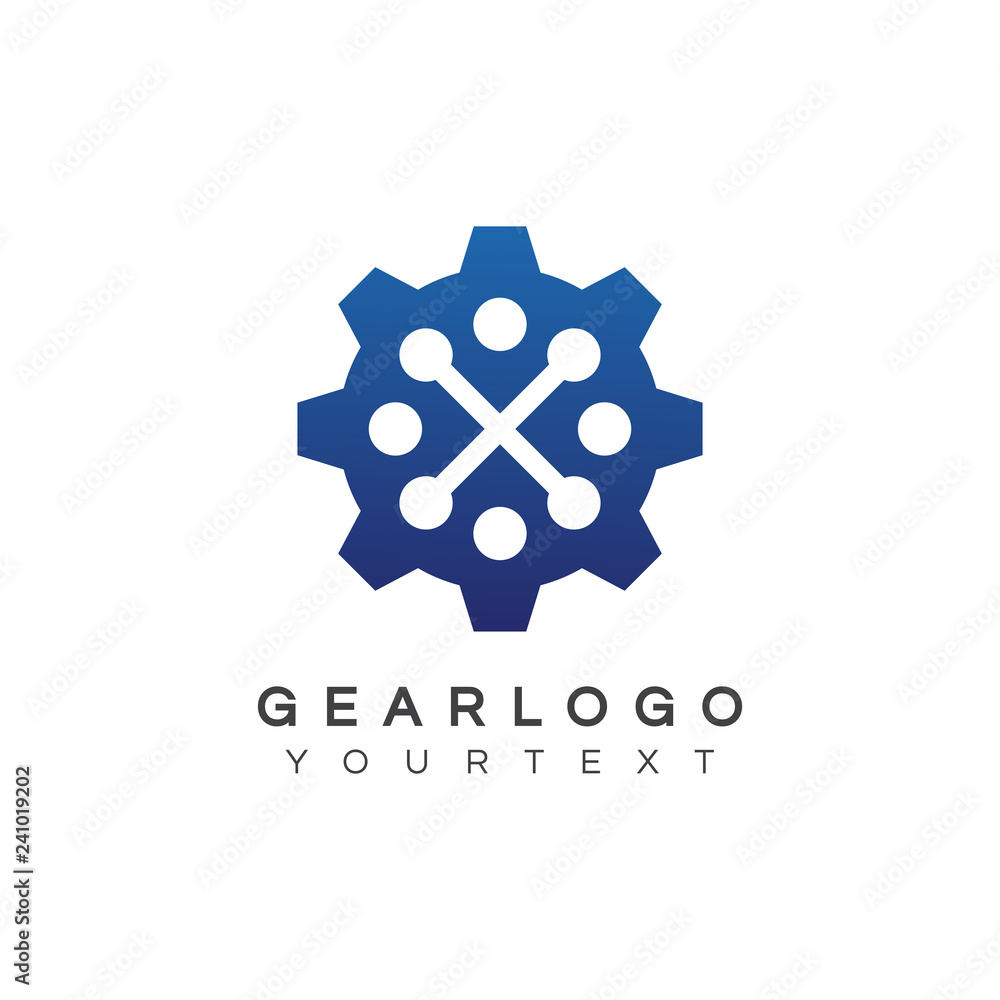 Fototapeta premium gear logo design