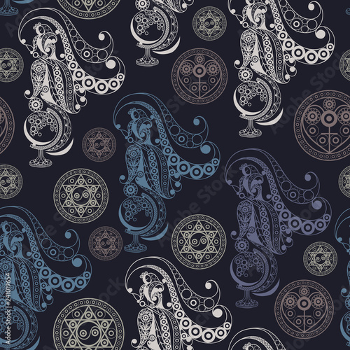 Seamless texture with decorative ornament 5