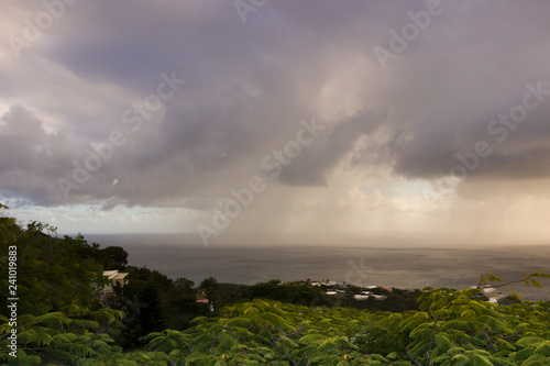 Stormy skies on St. Thomas island, USVI photo