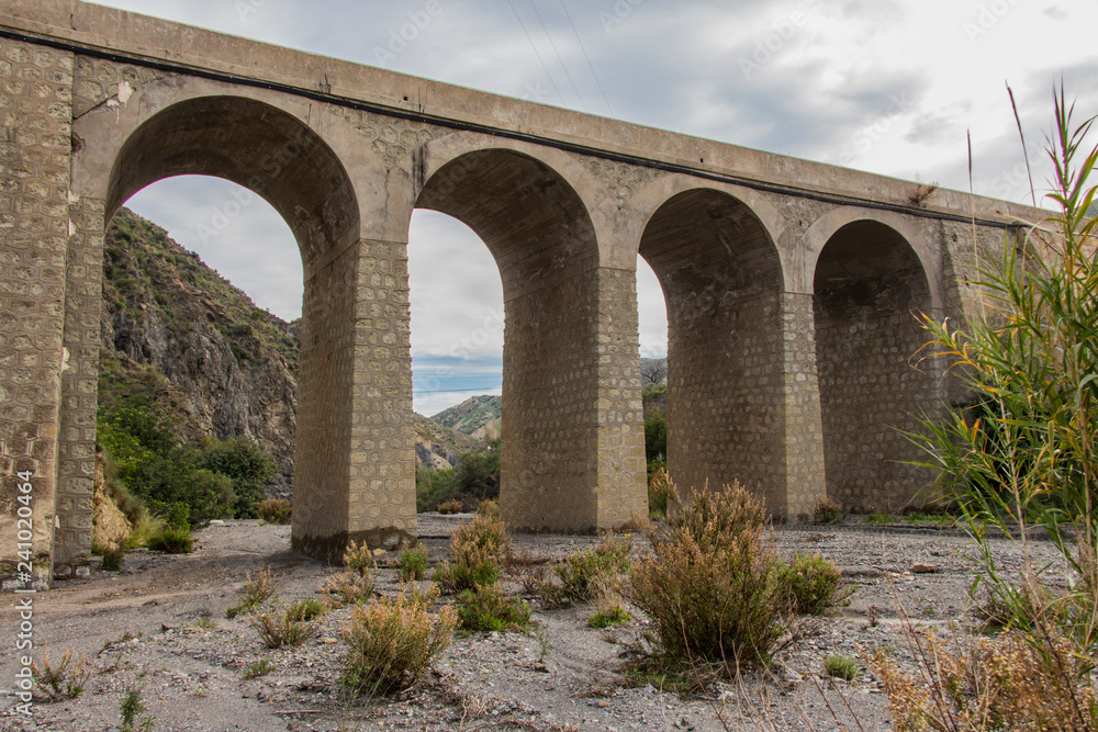 old stone bridge, sopalmo, province of almeria, region of andalucia, spain