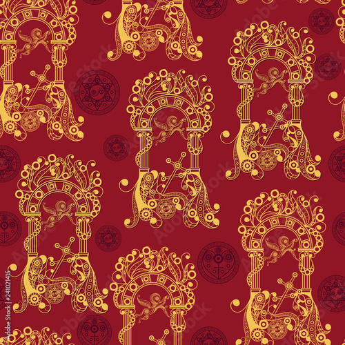 Seamless texture with decorative ornament 9