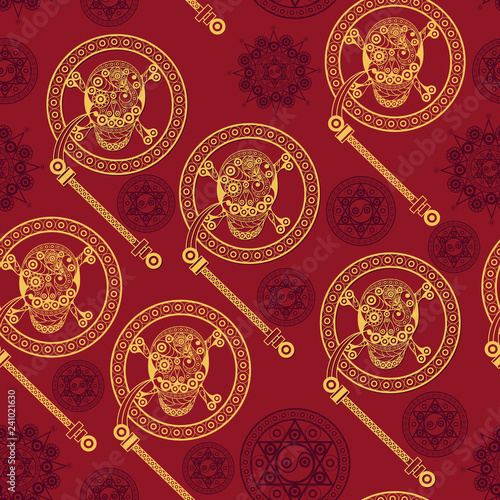 Seamless texture with decorative ornament 10