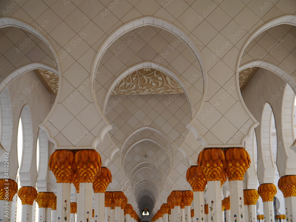 Φωτογραφία detail of famous Sheikh Zayed Grand Mosque in Abu Dhabi, the capital city of the