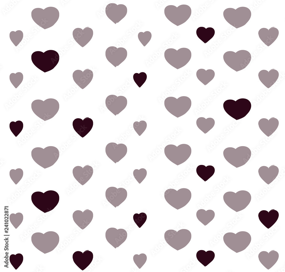 Minimal Hand Drawn Style Heart Seamless Pattern Background Minimal Hand Drawn Style Heart Seamless Pattern Background