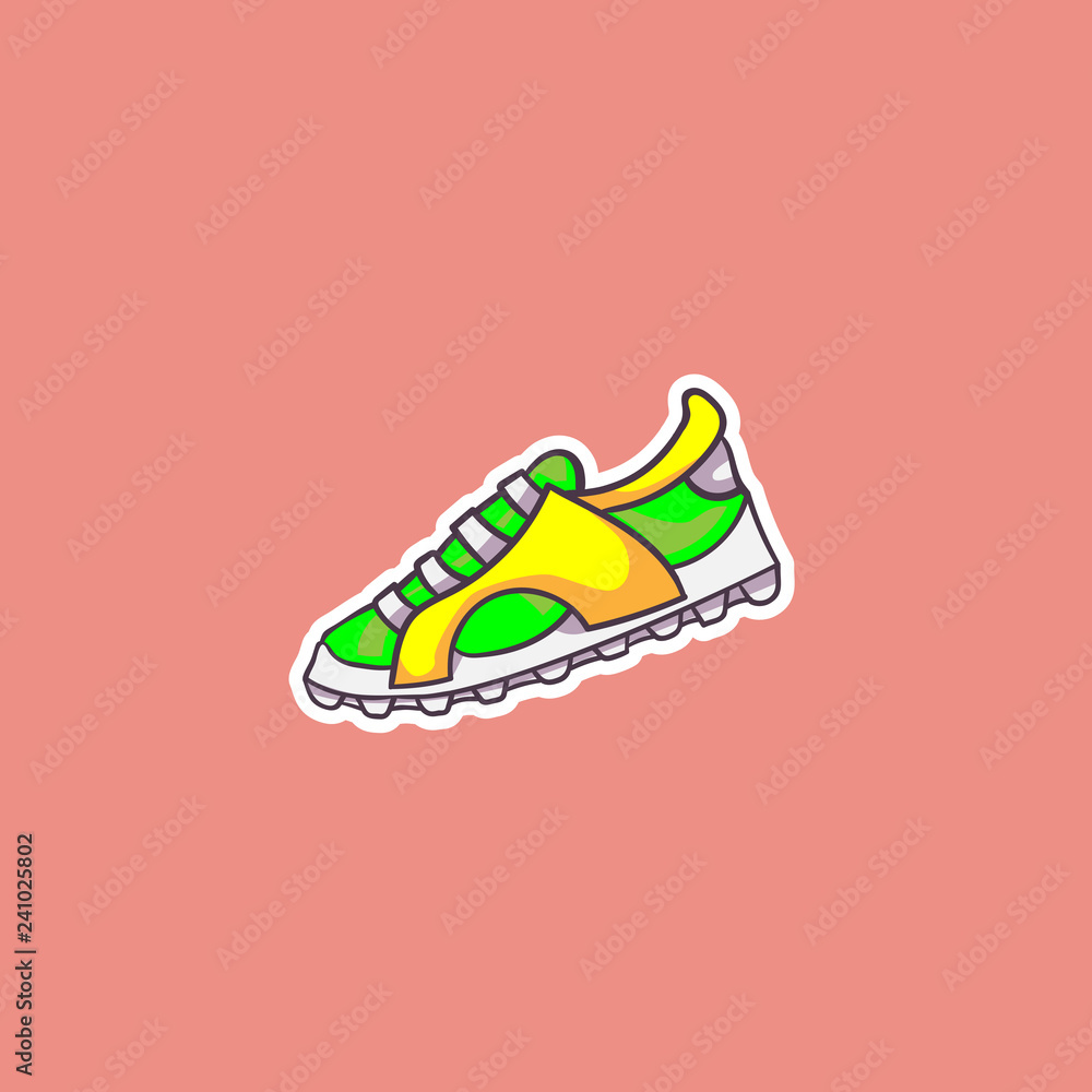 illustration of a bright sneaker illustration of a bright sneaker