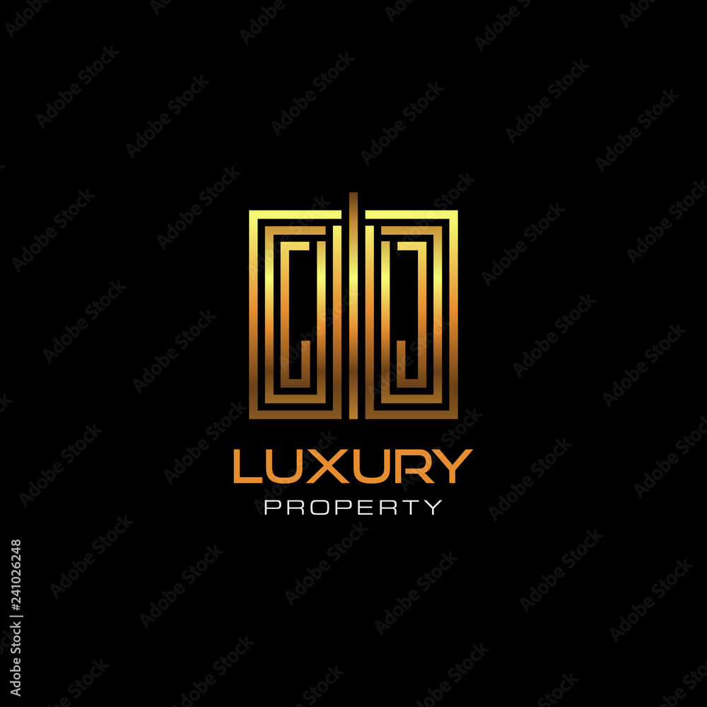 Urban Elite Property Logo With Gold Color Urban Elite Property Logo With Gold Color