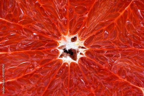 grapefruit core closeup
