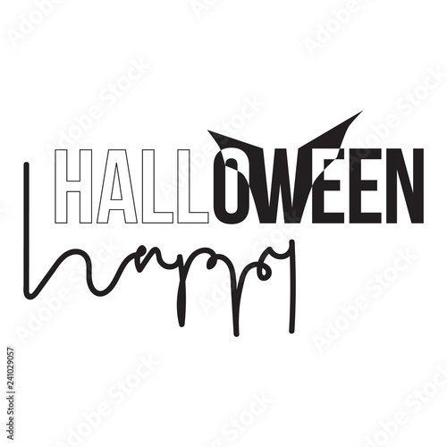 Halloween Poster in Minimalist Modern Style. Vector Illustration.