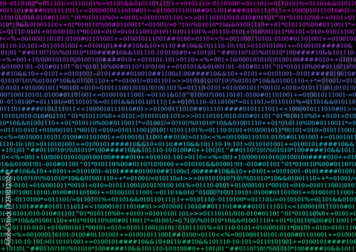 Illustration colorful source code