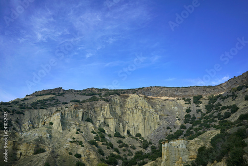The scenic cliffs from Kula, Turkey
