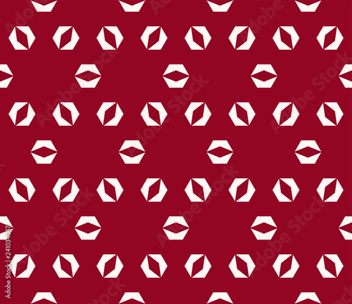 Simple vector minimalist geometric seamless pattern with small hexagonal shapes