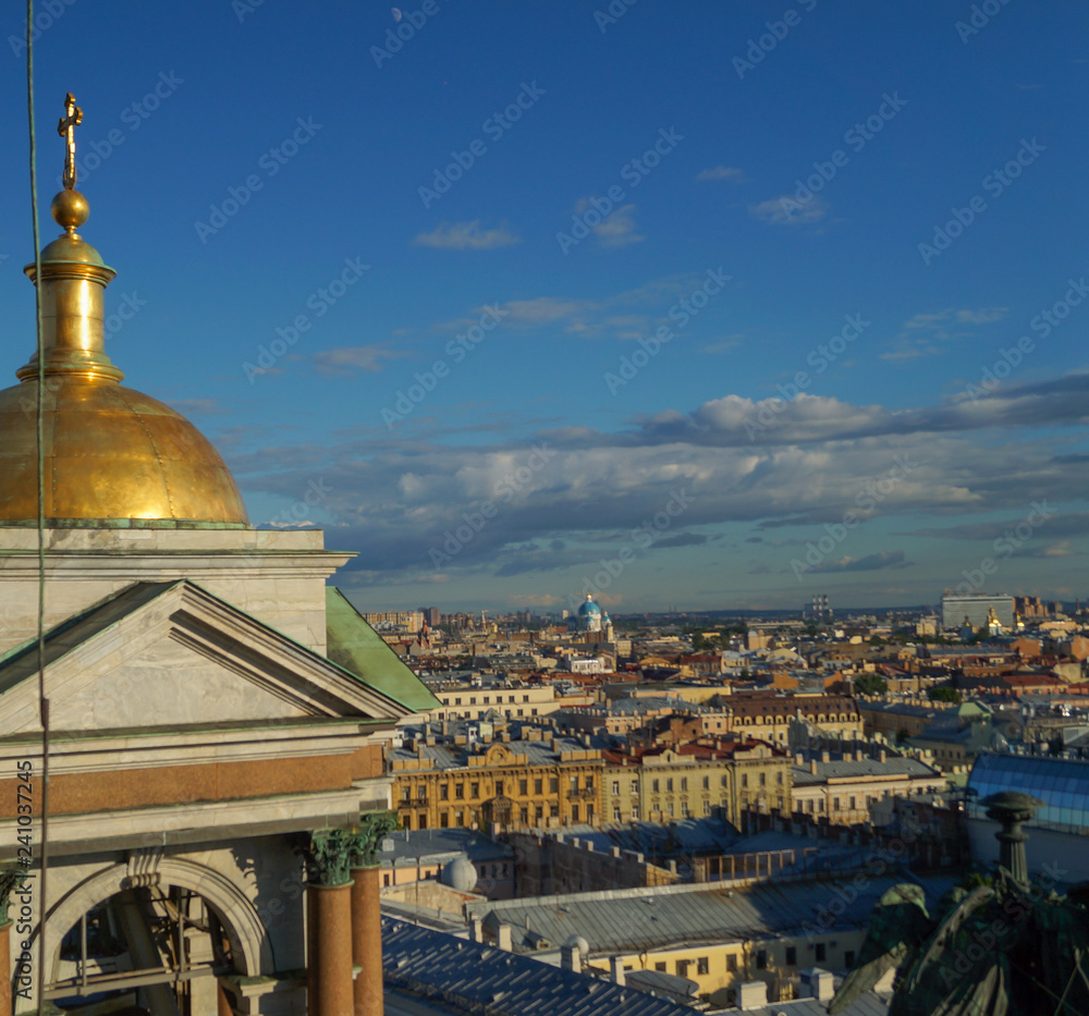 View of St. Petersburg from the colonnade of St. Isaac's Cathedral.