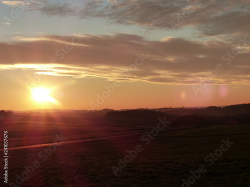 Sonnenuntergang auf den Feldern der Eifel © SiRo