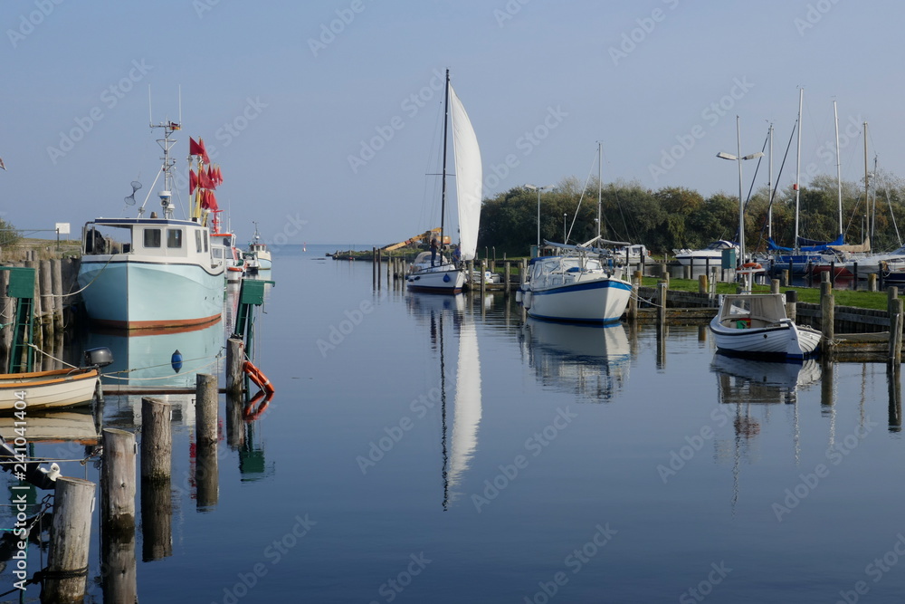 Small  boat-  and fishing port on the Baltic Sea.
Hohwacht, Lippe, Schleswig-Holstein, Germany, Europe