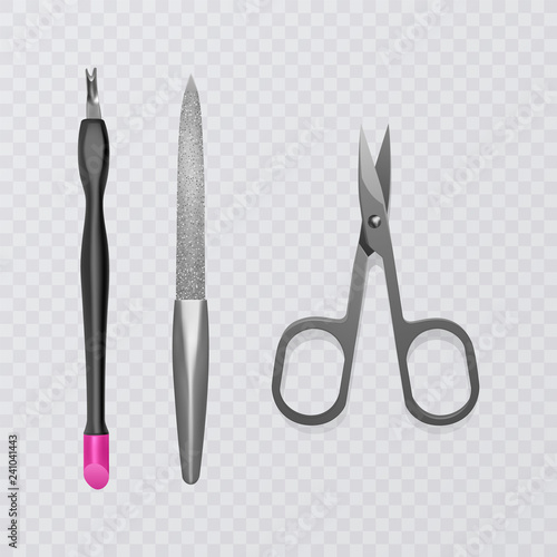 Set of illustrations for manicure, hand care, vector eps 10 illustration