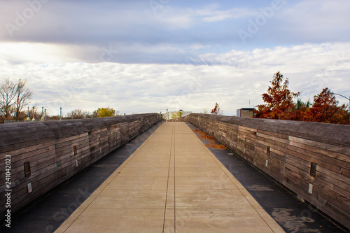 Walking on the Pedestrian Bridge